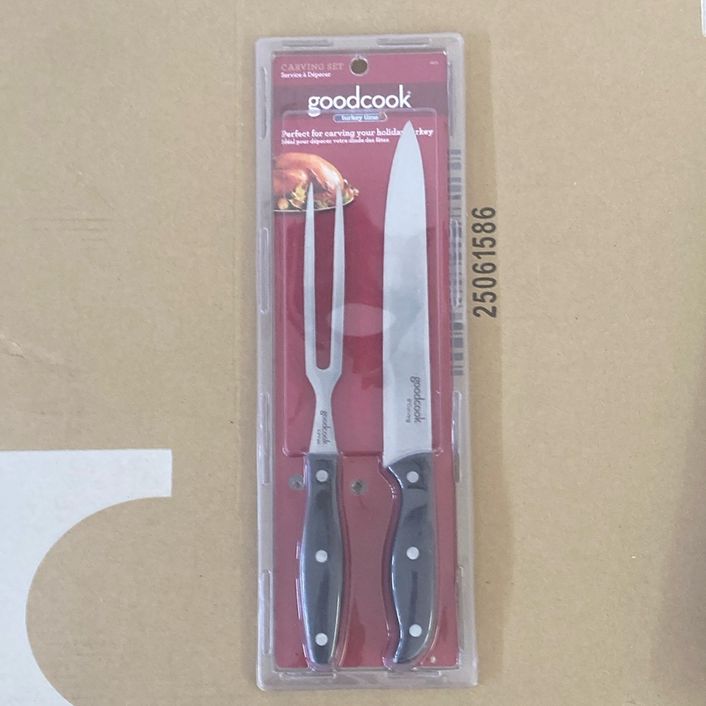 Carving Set with Black Handles